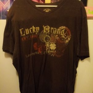 Lucky v neck t shirt